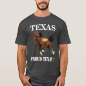 Cowboy Pet Horse Proud Texan T-shirt (Voorkant)