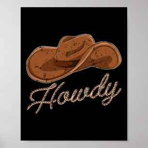 Cowboy Pet Howdy Western Country Cowboy Poster
