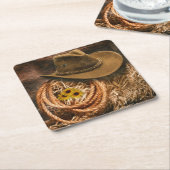 Cowboy Pet Kartonnen Onderzetters (Schuin)