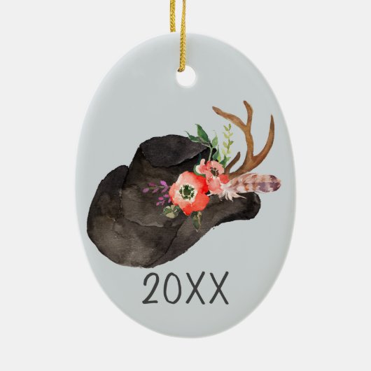 Cowboy Pet Keepomwille  keramisch Ornament (Achterkant)