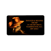 COWBOY PET & LAARZEN* ETIKET (Voorkant)