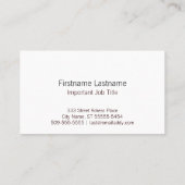 Cowboy Pet Letterpress Style Visitekaartje (Achterkant)