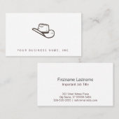 Cowboy Pet Letterpress Style Visitekaartje (Voorkant / Achterkant)