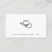 Cowboy Pet Letterpress Style Visitekaartje (Voorkant)