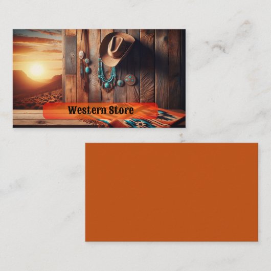 Cowboy Pet met zuidwestelijke deken en sieraden Visitekaartje (Voorkant / Achterkant)