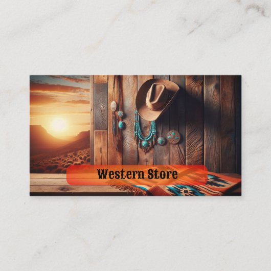 Cowboy Pet met zuidwestelijke deken en sieraden Visitekaartje (Voorkant)
