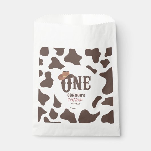 Cowboy Pet ONE Eerste Rodeo 1e Verjaardagsfeest Bedankzakje (Voorkant)