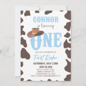 Cowboy Pet ONE Eerste Rodeo 1e Verjaardagsfeest Kaart (Voorkant)