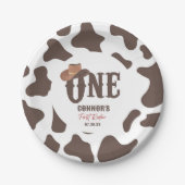 Cowboy Pet ONE Eerste Rodeo 1e Verjaardagsfeest Papieren Bordje (Voorkant)