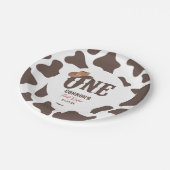 Cowboy Pet ONE Eerste Rodeo 1e Verjaardagsfeest Papieren Bordje (Gekanteld)