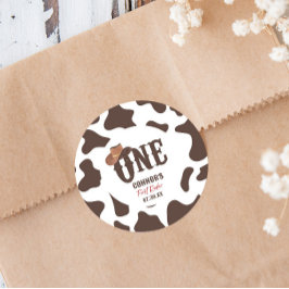 Cowboy Pet ONE Eerste Rodeo 1e Verjaardagsfeest Ronde Sticker