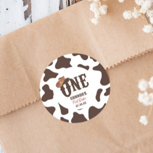 Cowboy Pet ONE Eerste Rodeo 1e Verjaardagsfeest Ronde Sticker