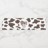 Cowboy Pet ONE Eerste Rodeo 1e Verjaardagsfeest Waterfles Etiket (Enkel label)