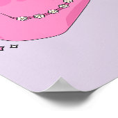 Cowboy Pet Preppy Paarse en roze Poster (Hoek)