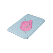 Cowboy Pet Preppy roze en blauw Badmat (Gekanteld)