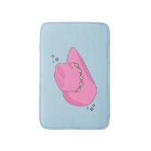 Cowboy Pet Preppy roze en blauw Badmat (Voorkant Verticaal)