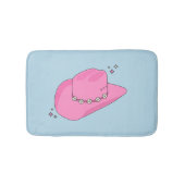 Cowboy Pet Preppy roze en blauw Badmat (Voorkant)