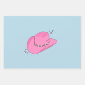 Cowboy Pet Preppy roze en blauw Inpakpapier Vel (Voorkant 2)