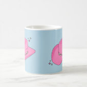 Cowboy Pet Preppy roze en blauw Koffiemok (Center)