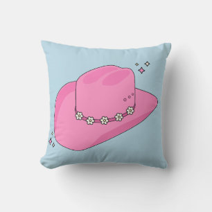 Cowboy Pet Preppy roze en blauw Kussen
