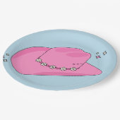 Cowboy Pet Preppy roze en blauw Papieren Bordje (Gekanteld)