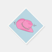 Cowboy Pet Preppy roze en blauw Servet (Hoek)