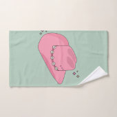 Cowboy Pet Preppy roze en groen Bad Handdoek (Handdoek)