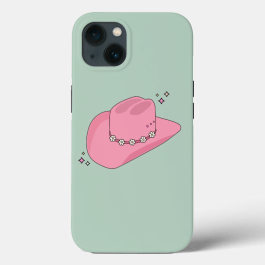 Cowboy Pet Preppy roze en groen Case-Mate iPhone Case (Achterkant)