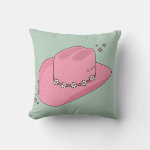 Cowboy Pet Preppy roze en groen Kussen
