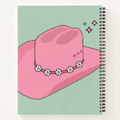 Cowboy Pet Preppy roze en groen Notitieboek (Achterkant)