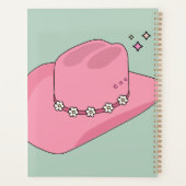 Cowboy Pet Preppy roze en groen Planner (Achterkant)