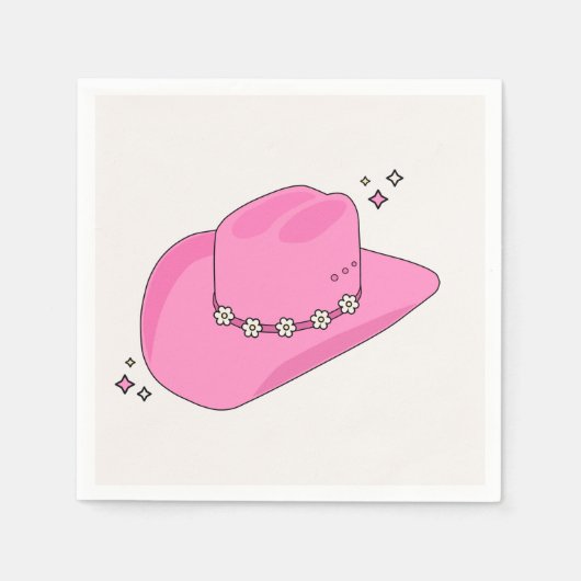 Cowboy Pet Preppy Roze Servet (Voorkant)