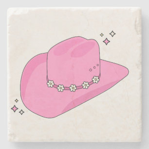 Cowboy Pet Preppy Roze Stenen Onderzetter