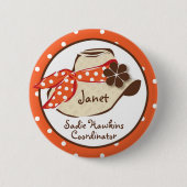 Cowboy Pet Ronde Button 5,7 Cm (Voorkant)