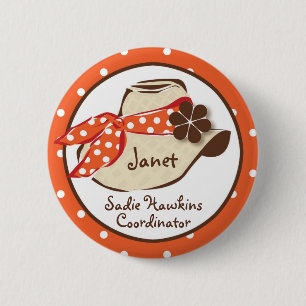 Cowboy Pet Ronde Button 5,7 Cm