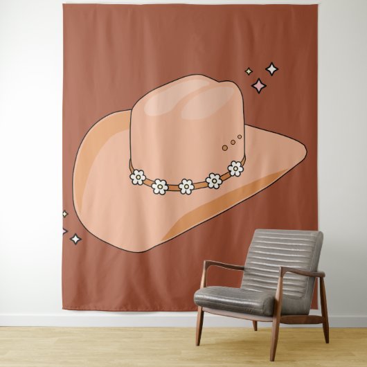 Cowboy Pet Rust Terracotta Wandkleed (In situ)