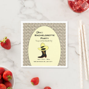 Cowboy Pet Schoenen Patroon Bachelorette Party Servet