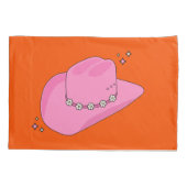 Cowboy Pet Sinaasappel en roze Kussensloop (Achterkant)