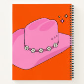 Cowboy Pet Sinaasappel en roze Notitieboek (Achterkant)
