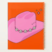 Cowboy Pet Sinaasappel en roze Planner (Achterkant)