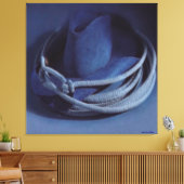 Cowboy Pet Stretted Canvas Print (Insitu (Woonkamer))