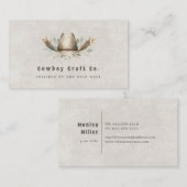 Cowboy pet western visitekaartje (Voorkant / Achterkant)