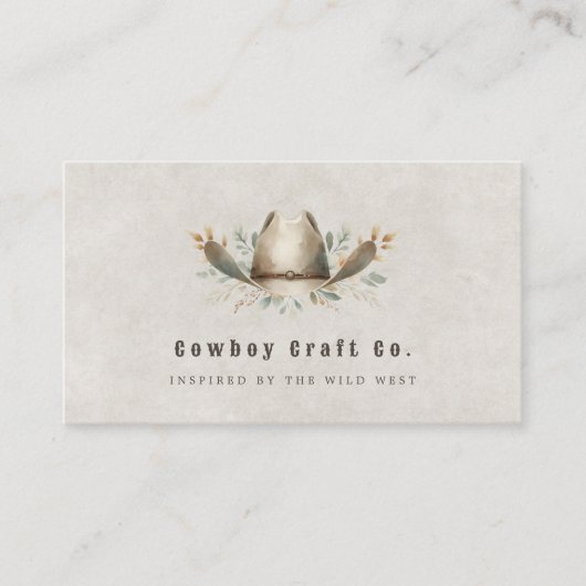 Cowboy pet western visitekaartje (Voorkant)