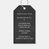 Cowboy pet zwart-wit kleding label cadeaulabel (Achterkant)
