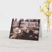 Cowboy Petten Howdy Wenskaart Kaart (Gele Bloem)