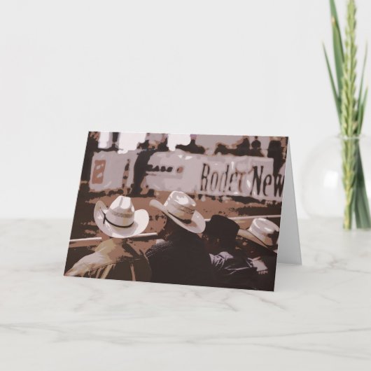 Cowboy Petten Howdy Wenskaart Kaart (Voorkant)