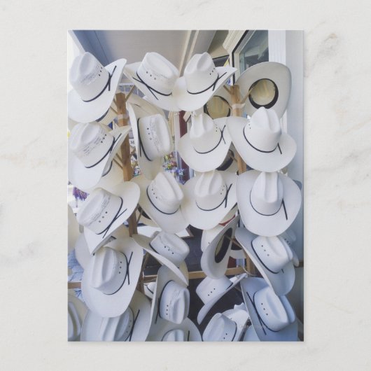 Cowboy-petten in een pet shop, Texas, VS Briefkaart (Voorkant)