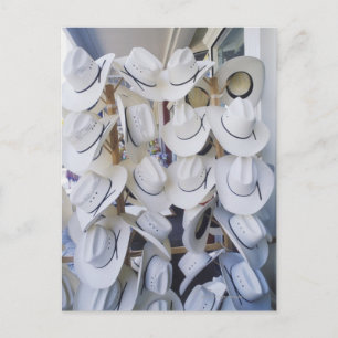 Cowboy-petten in een pet shop, Texas, VS Briefkaart