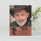 Cowboy Photo Invitation Kaart (Staand voorkant)