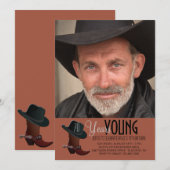 Cowboy Photo Invitation Kaart (Voorkant / Achterkant)